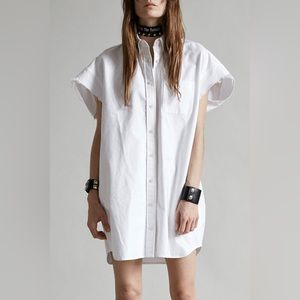 R 13 | Tops | R3 Oversized Sleeveless Oxford Shirt White Size Xs 